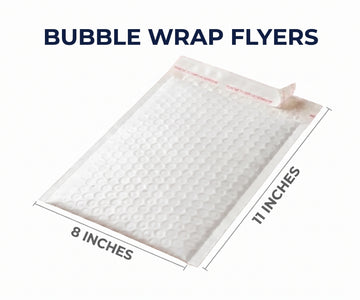 Bubble Wrap Flyers 8x11 Inches (Pack of 100)