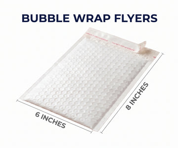 Bubble Wrap Flyers 6x8 Inches (Pack of 100)