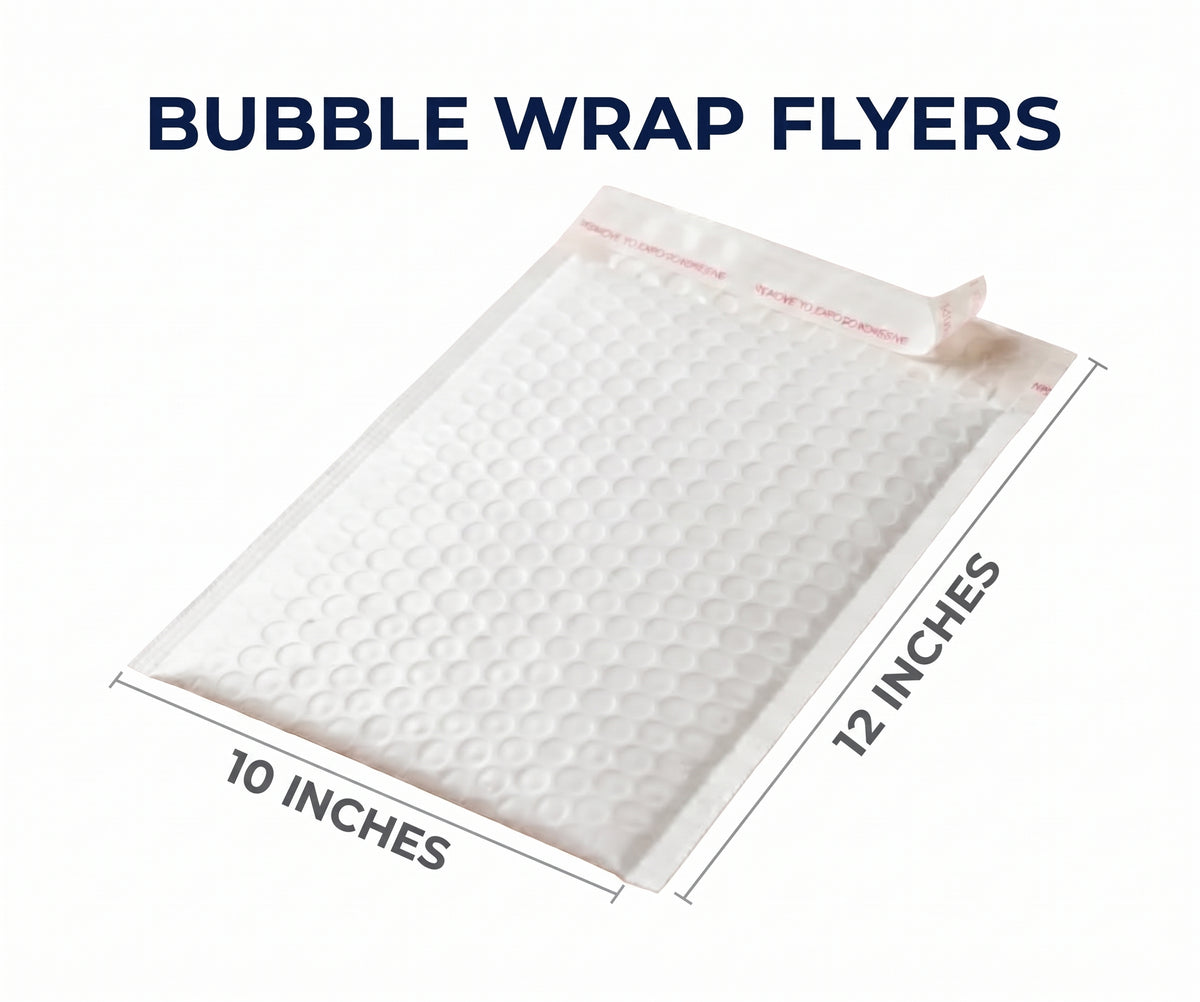 Bubble Wrap Flyers 10x12 Inches (Pack of 100)